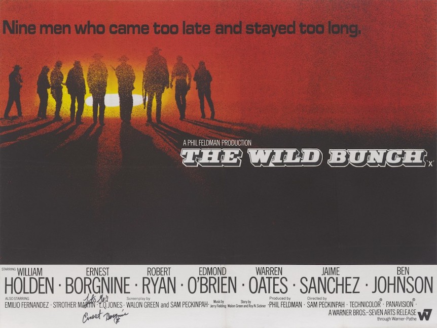 The Wild Bunch autographed movie poster for sale (not on this website!)