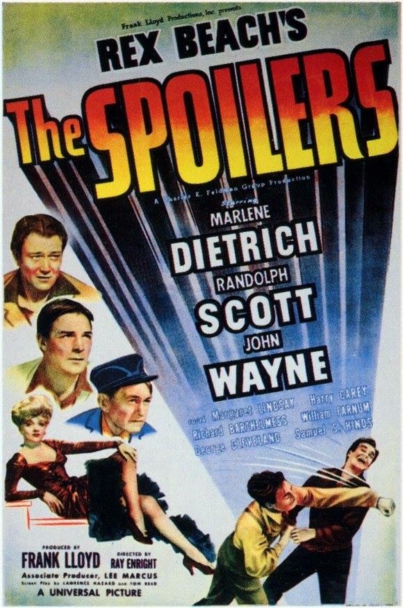 photo of a vintage movie poster for The Spoilers
