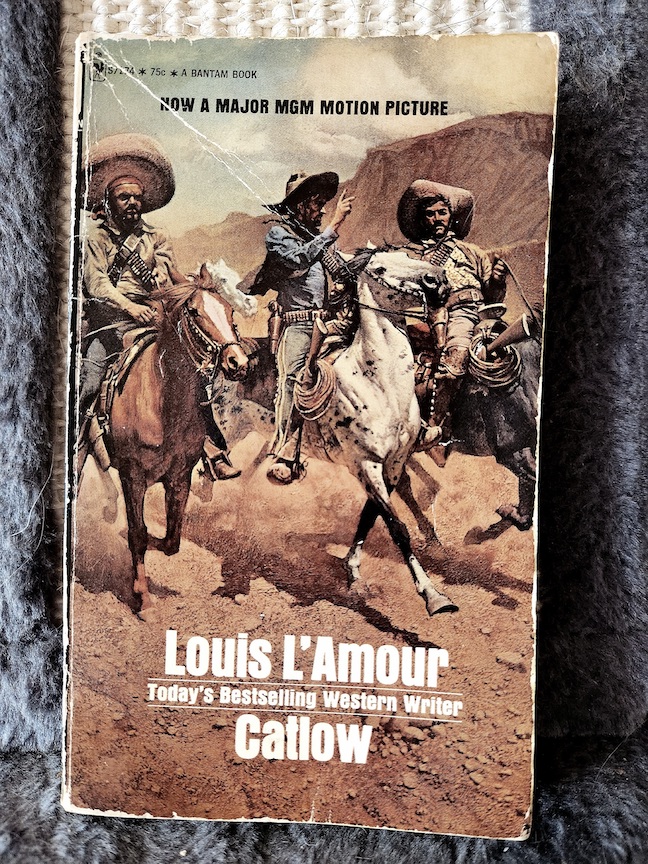 photo of the '60s novel Catlow, with its original cover slightly creased 
